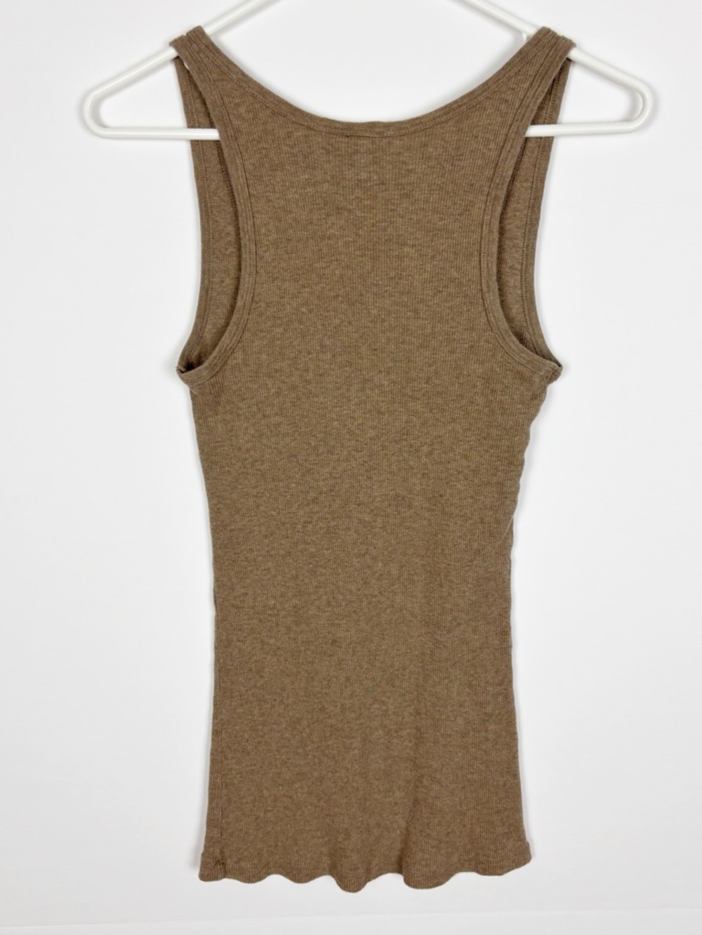 Vintage Gap Henley Tank Top Size Medium Brown Scoop Neck Y2K Ribbed - Picture 2 of 4
